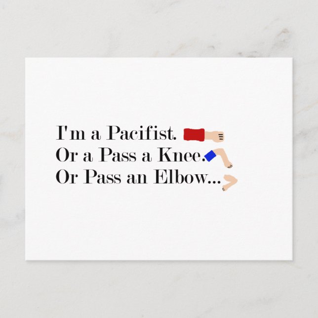 MIXED MARTIAL ARTS Pacifist Spaß Design Postkarte (Vorderseite)