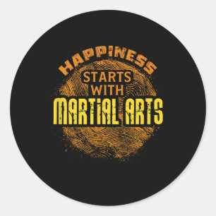 Mixed Martial Arts Training Judo Karate Boxing Mix Runder Aufkleber