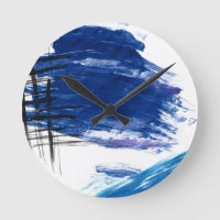Mixed media Aquarellblau abstrakt