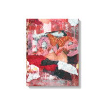 Mixed Media Art Red Liebe Butterfly