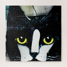 Mixed Media Black Cat