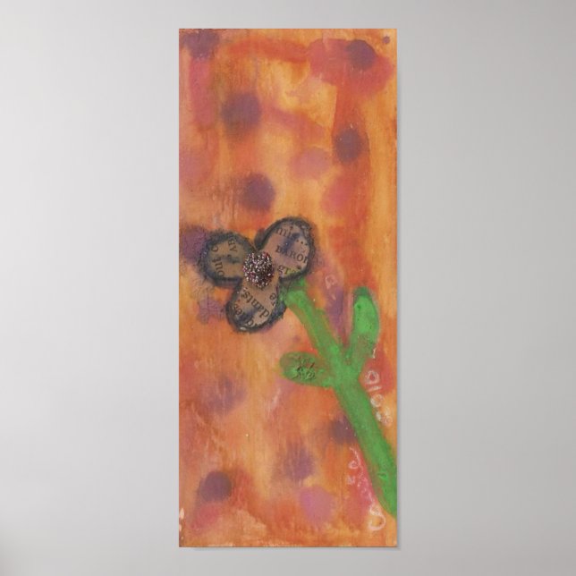 Mixed Media-Blume Poster (Vorne)