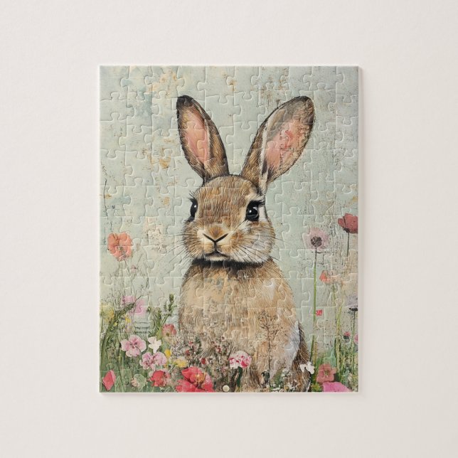 Mixed Media Brown Rabbit (Vertikal)