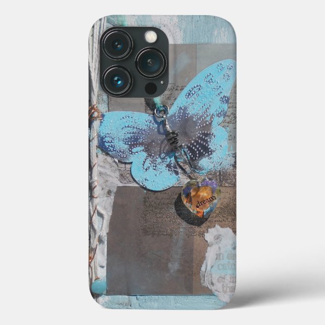Mixed Media Butterfly Art Case-Mate iPhone Hülle (Rückseite)