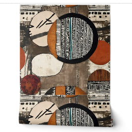 Mixed Media Circle Collage Motif Tapete