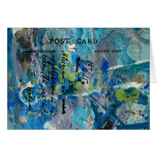 Mixed Media Colorful Postcard-like