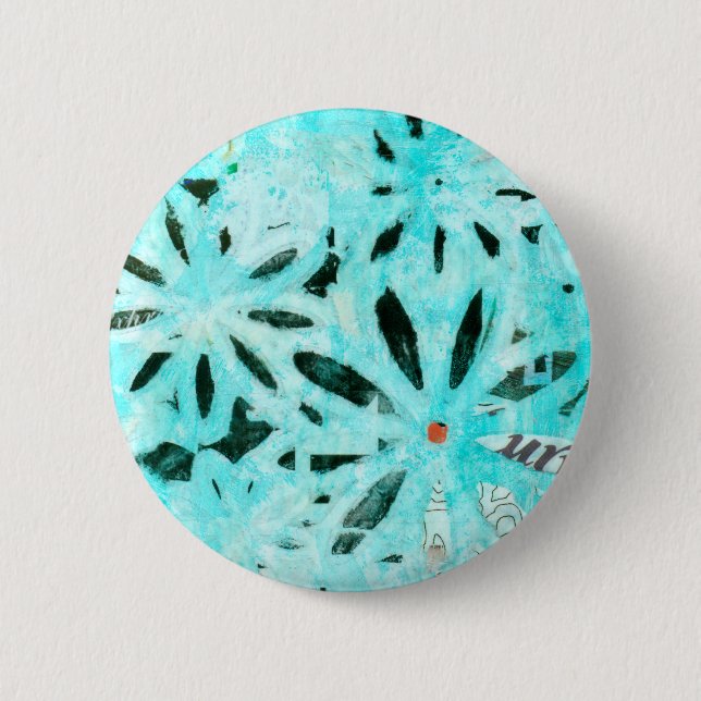 Mixed Media Daisy Art Button (Vorderseite)
