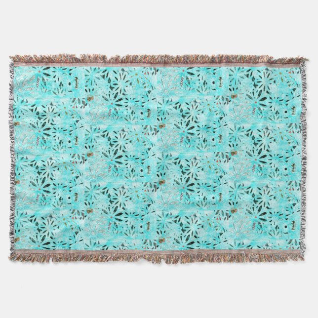 Mixed Media Daisy Art Decke (Vorderseite)