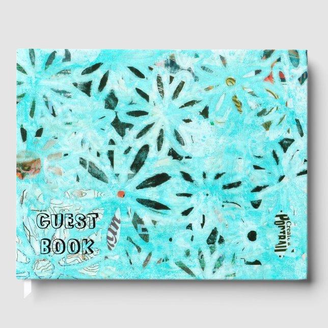 Mixed Media Daisy Art Gästebuch (Vorderseite)