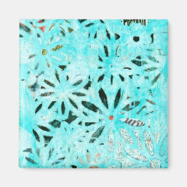 Mixed Media Daisy Art Magnet