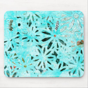 Mixed Media Daisy Art Mousepad