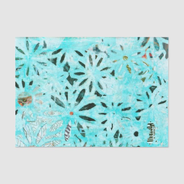 Mixed Media Daisy Art Seidenpapier (Vorderseite)