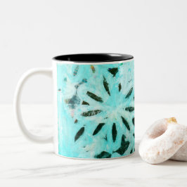 Mixed Media Daisy Art Zweifarbige Tasse