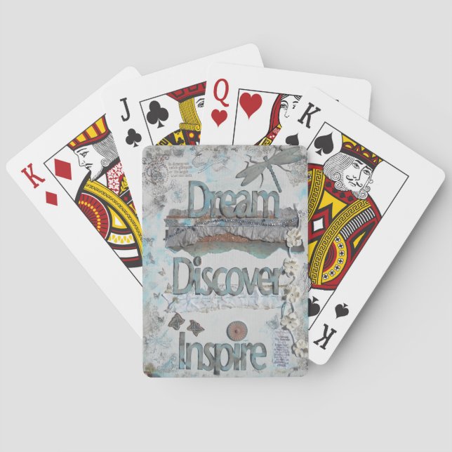 Mixed Media Dream Discover Inspirierte Art Spielkarten (Rückseite)
