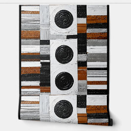 Mixed Media Grid Stripe No. 1 Tapete