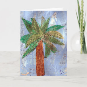 Mixed Media Palm Tree, Geburtstag Karte