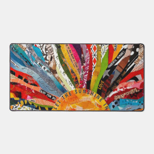 Mixed Media Sonne  Schreibtischunterlage