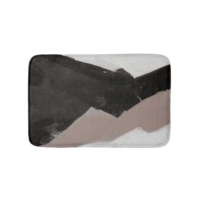 Mixed mediale Malerei, minimalistisch abstraktes D Badematte (Vorderseite)