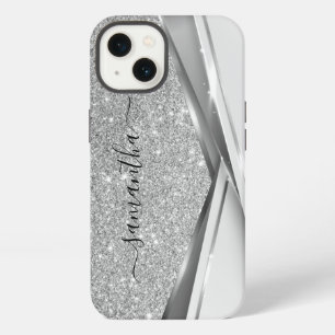 Mixed Metal 3D Glitter Gold Monogram Case-Mate iPhone Hülle