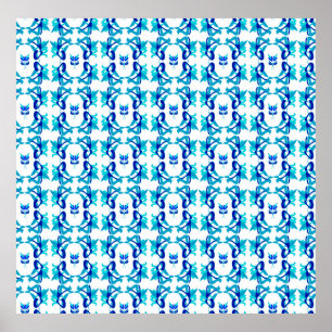 Mixed-Muster Original-Design und digitales zeichn. Poster