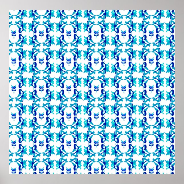 Mixed-Muster Original-Design und digitales zeichn. Poster (Vorne)