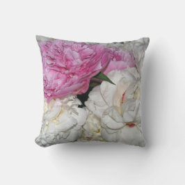 Mixed Peonies Throw Kissen