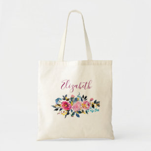 Mixed Rose Boho Floral Bouquet Tragetasche