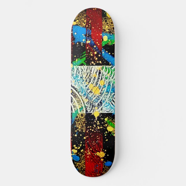 MIXED von Christèle Chabrette Skateboard (Vorderseite)