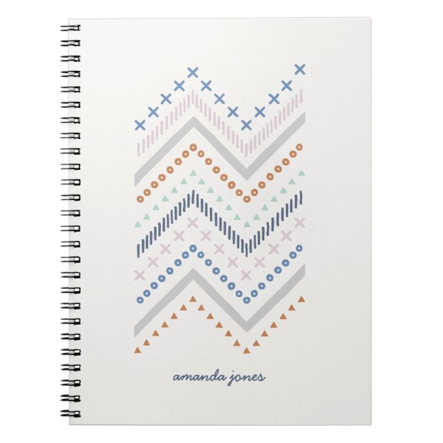 Mixed Zig Zag Journal - Cobalt Notizblock (Vorderseite)