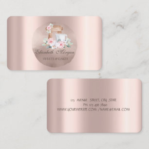 Mixer Blume Rose Gold Circle Visitenkarte