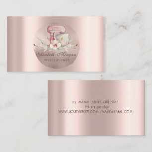 Mixer Blumen Rose Gold Kreis Süßigkeiten Visitenkarte