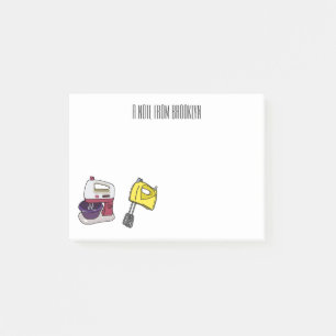 Mixer-Cartoon-Abbildung Post-it Klebezettel