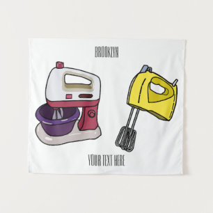 Mixer-Cartoon-Abbildung Wandteppich