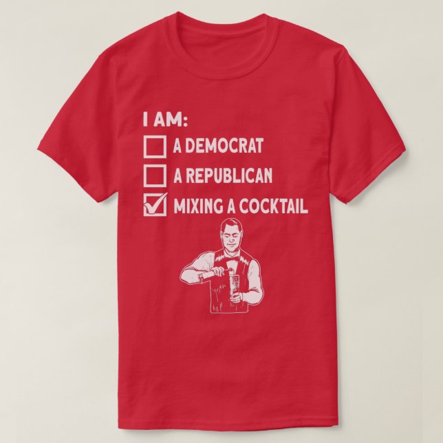 Mixing Ein Cocktail Bar Barkeeper Barmaid Barman B T-Shirt (Design vorne)
