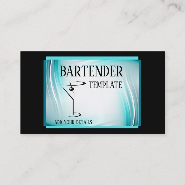 Mixologe Barkeeper Visitenkarten Visitenkarte (Vorderseite)