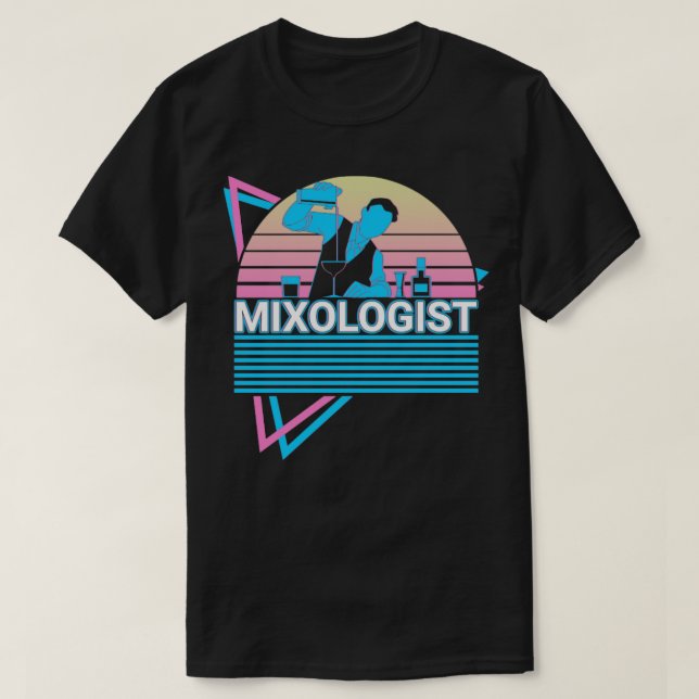 Mixologe Mixology Barkeeper Bartending Cocktail T-Shirt (Design vorne)