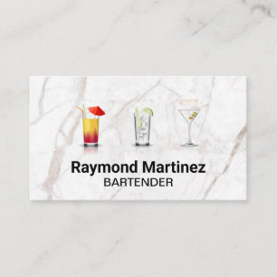 Mixologie Cocktailgetränke Marmor Visitenkarte