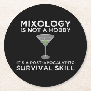 Mixology ist eine postapokalyptische Überlebensf Runder Pappuntersetzer