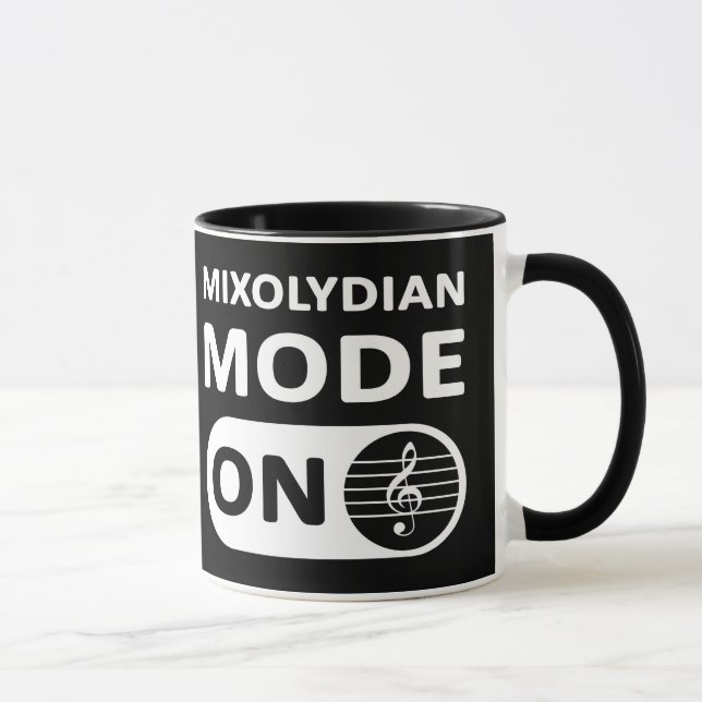 Mixolydischer Musikmodus Ein - Tasse (Rechts)