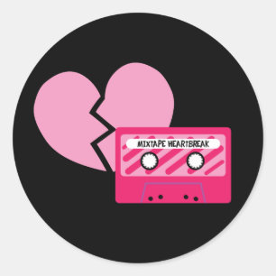 MixTape Herzschmerz Runder Aufkleber