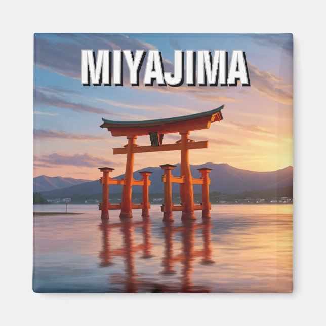 Miyajima Floating Torii Itsukushima Shrine Travel Magnet (Vorne)