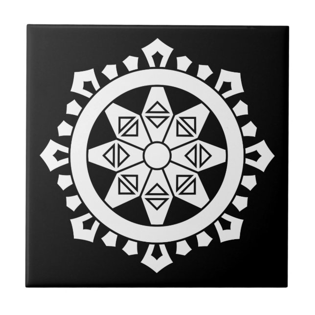 Miyake Dharma-Chakra Fliese (Vorderseite)