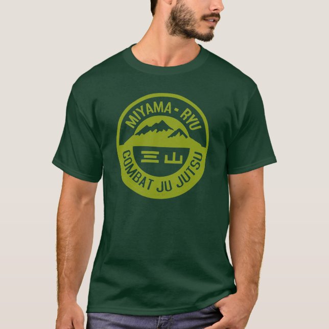 Miyama Ryu Logo-Militärgrün T-Shirt (Vorderseite)