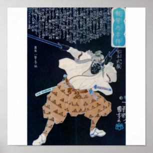 Miyamoto Musashi Malerei um die 1800er Jahre Poster