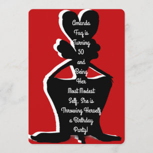 Miz Modesty Drag Queen Invitation d'anniversaire