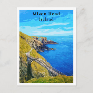 Mizen Head Cork Irland Retro Style Postkarte