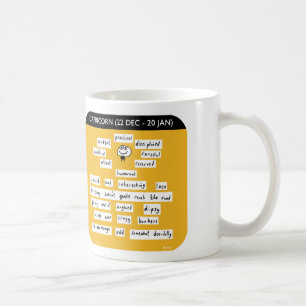 MJ1445 mahoney Joe, Steinbock, starsign, Tierkreis Kaffeetasse