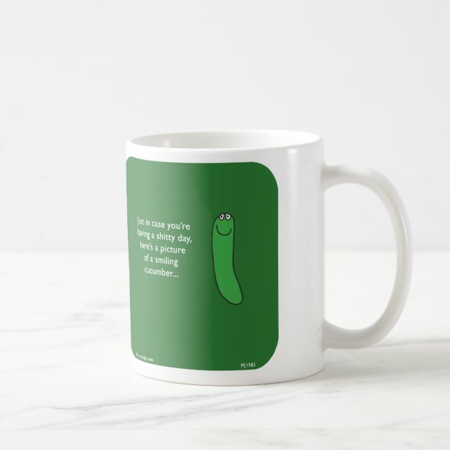 MJ1585, "mahoney Joe", "lächelndes cucumber', Kaffeetasse (Rechts)