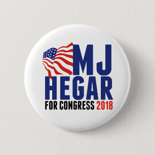 MJ Hegar für Kongreß 2018 Button