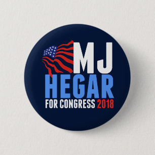 MJ Hegar für Kongreß 2018 Button
